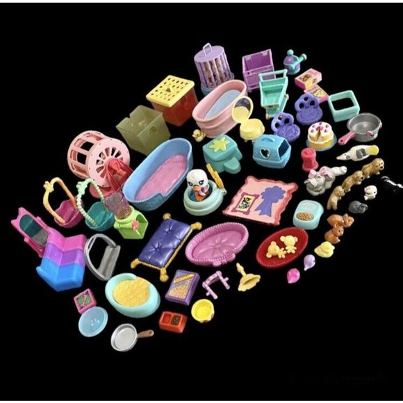 Littlest Pet Shop Toys Lot Of 56 Pieces Vintage Littlest Pet Shop